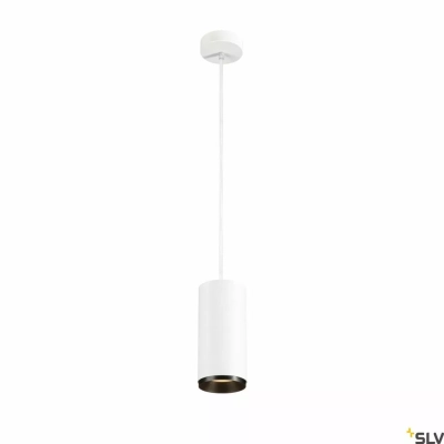 SLV Numinos PD Phase L Ø 10 cm lampa wisząca LED 28 W 2440 lm 2700K/3000K/4000K 24°/36°/60° biało-czarna