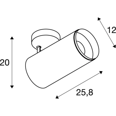 Numinos Spot Phase XL Ø12cm reflektor LED 36W 2980lm 2700K/3000K/4000K 24°/36°/60° biało-czarny