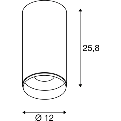 Numinos CL Phase XL Ø12cm lampa sufitowa LED 36W 2980lm 2700K/3000K/4000K 24°/36°/60° biało-czarna