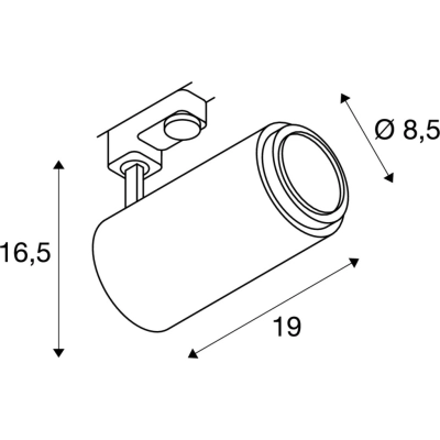 Numinos Zoom M Phase 3-fazowy spot 20W 1900lm 2700K 15-60° czarny 1006108