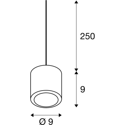 Oculus PD lampa wisząca LED 11W 780lm 2000K-3000K Dim-to-Warm czarna 1004672