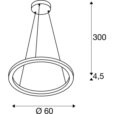 One 60 PD Dali Up Down lampa wisząca LED 25W 820lm 3000K 4000K czarna 1004761