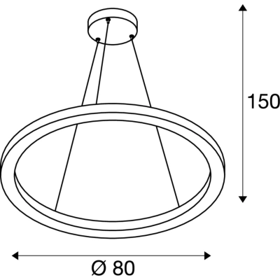 One 80 Dali lampa wisząca LED 32W 2140lm 3000K, 4000K czarna 1002911