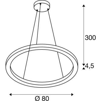 One 80 PD Dali Up Down lampa wisząca LED 34W 1270lm 3000K 4000K czarna 1004763