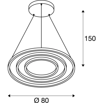 One Triple Dali lampa wisząca LED 64W 4200lm 3000K, 4000K biała 1002914