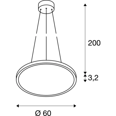 Panel 60 Dali lampa wisząca LED 43W 3150lm 3000K okrągła biała 1003044