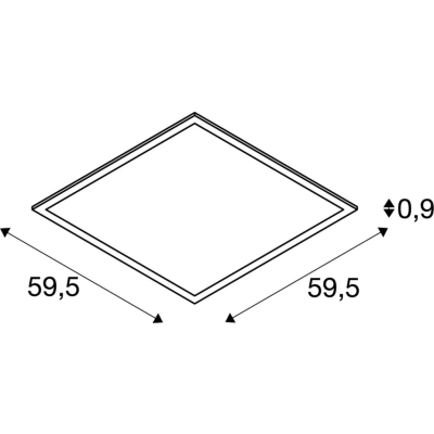 Panel LED 600x600 lampa sufitowa wbudowywana LED 40W 4000lm 3000K UGR<19 biała 1003083