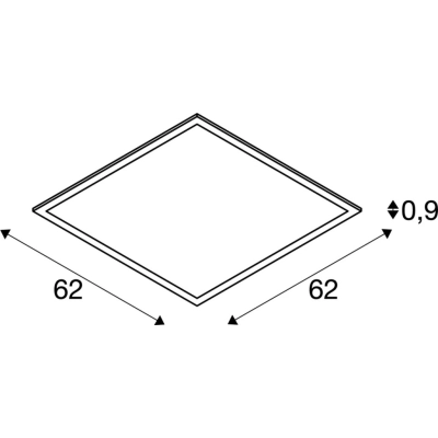 Panel LED 620x620 lampa sufitowa wbudowywana LED 40W 4000lm 3000K UGR<19 biała 1003073