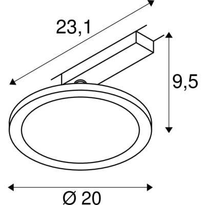 Panel Track Okrągły 1-fazowy spot czarny 18W 1800lm 3000K 1004935