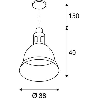 Para 380 lampa wisząca 1xE27 czarna 165359