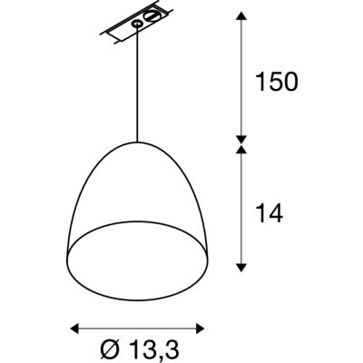 Para Cone 14 lampa wisząca GU10 okrągła czarny złoty 143990