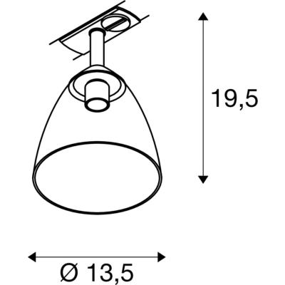 Para Cone Gl 1-fazowy spot GU10 biały transparentny 1006156