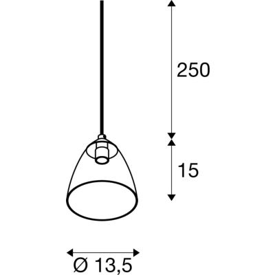 Para Cone Gl lampa wisząca GU10 czarna transparentna 1006159