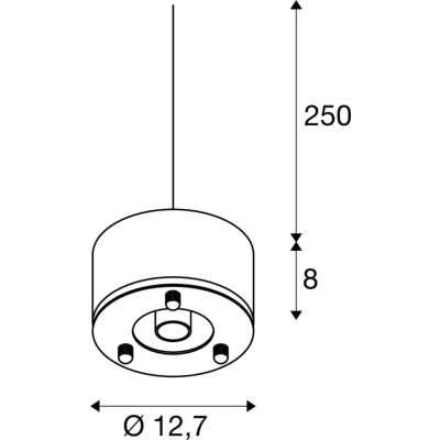 Para Dome E27 lampa wisząca czarna bez abażura 1005214