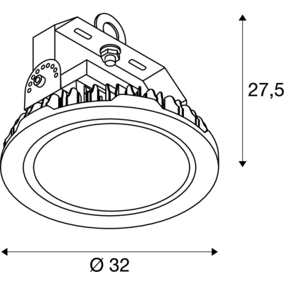 Para FLac Dali lampa wisząca LED 104W 12800lm 4000K czarna 1003107