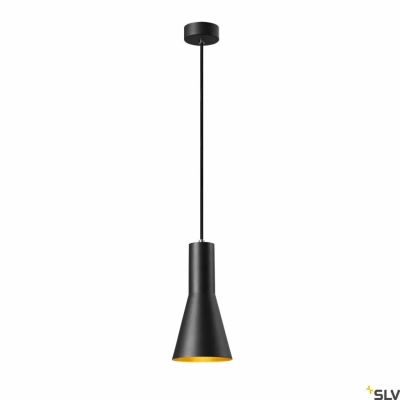 Phelia 130 E27 lampa wisząca czarny złoty 1002951 SLV