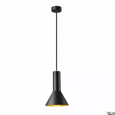 Phelia 175 E27 lampa wisząca czarny złoty 1002948 SLV