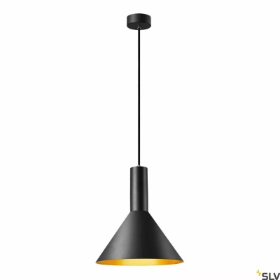 Phelia 275 E27 lampa wisząca czarna złota 1002949 SLV