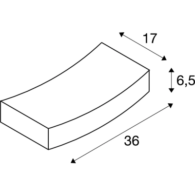 Plastra 102 Curve kinkiet QT-DE12 R7S biały gips 148012