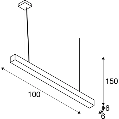 Q-Line PD lampa wisząca LED 46W 2100lm 3000K 1m biała 1000926