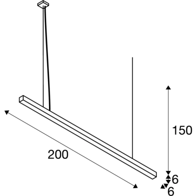 Q-Line PD lampa wisząca LED 93W 4200lm 3000K 2m biała 1000929