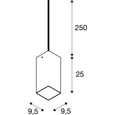 Quadrass lampa wisząca 1xE27 biała 1003432