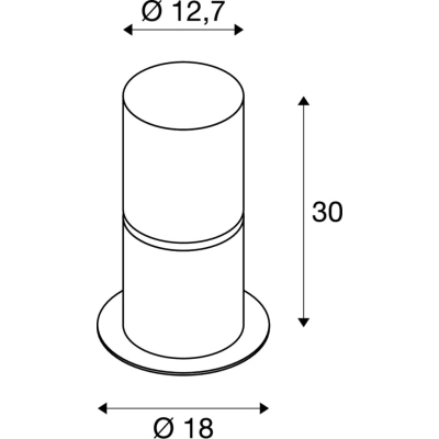 Rox Acryl 30 Pole lampa stojąca E27 IP44 stal nierdzewna 304 1001488