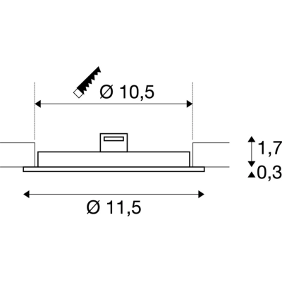 Senser 12 lampa wbudowywana LED 8W 420lm 3000K biały 1003008