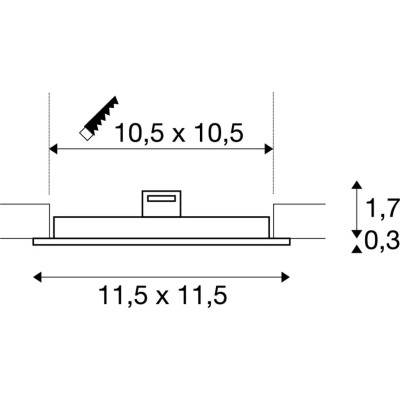 Senser 12 lampa wbudowywana LED 8W 440lm 3000K biały 1003011