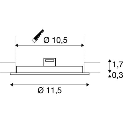 Senser 12 DL lampa wbudowywana LED 8,2W 470lm 4000K biała 1004694