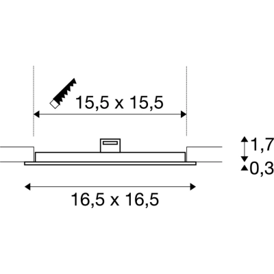 Senser 18 lampa wbudowywana LED 12W 800lm 3000K biały 1003012