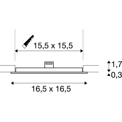 Senser 18 DL lampa wbudowywana LED 12W 880lm 4000K biała 1004698