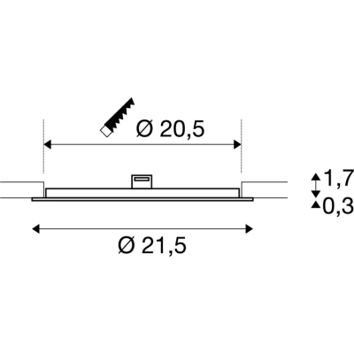 Senser 24 DL lampa wbudowywana LED 15W 1300lm 4000K biała 1004696