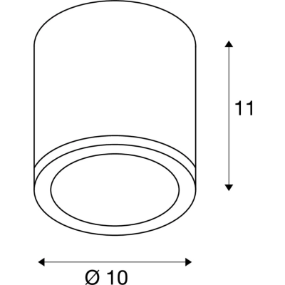 Sitra lampa sufitowa GX53 IP44 biała 231541