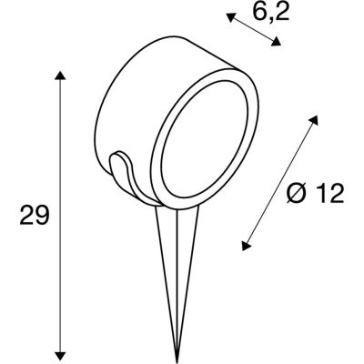 Sitra 360 Spike lampa wbijana w grunt GX53 IP44 antracytowa 231525