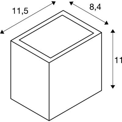 Sitra Cube WL kinkiet i sufitowa LED antracytowy IP44 3000K 10W 1002032