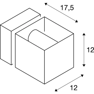 Square Turn kinkiet G9 IP44 srebrnoszary 1000335