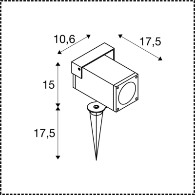 Theo Bracket Sp GU10 reflektor antracytowy 1004652