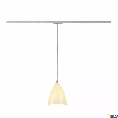 Tonga 4 lampa wisząca do szyny 1-fazowej E27 klosz ceramiczny biały 143594 SLV