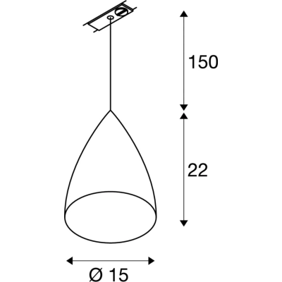 Tonga 4 lampa wisząca do szyny 1-fazowej E27 klosz ceramiczny biały 143594