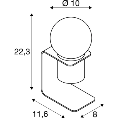 Tonila przenośna lampa akumulatorowa 1,6W 90lm 2700K czarna 1002583