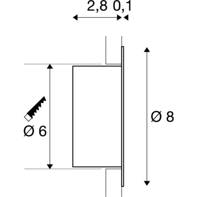 Woro kinkiet wbudowywany LED 1,2W 50lm 2700K biały 1002922