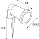 Big Nautilus GU10 lampa wbijana w grunt IP65 rdzawy 1001964