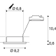 Dolix Out lampa wbudowywana GU10 IP65 chrom mat 1001168