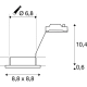 Dolix Out lampa wbudowywana GU10 IP65 chrom mat 1001172