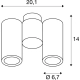 Enola_B lampa sufitowa 2xGU10 czarna 151830