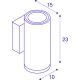 Enola Round Up Down M kinkiet LED 20W 1900lm 3000K – 4000K IP65 antracytowy 1003425