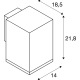 Enola Square L kinkiet LED 36W 3700lm 3000K-40000K IP65 antracytowy 1003437