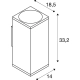 Enola Square Up Down L kinkiet LED 55W 6000lm 3000K-40000K IP65 antracytowy 1003438