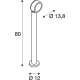 Eskina 80 Pole lampa stojąca LED 14,5W 1000lm 3000K, 4000K IP65 antracytowy 1002907